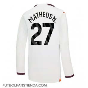 Manchester City Matheus Nunes #27 Segunda Equipación 2023-24 Manga Larga